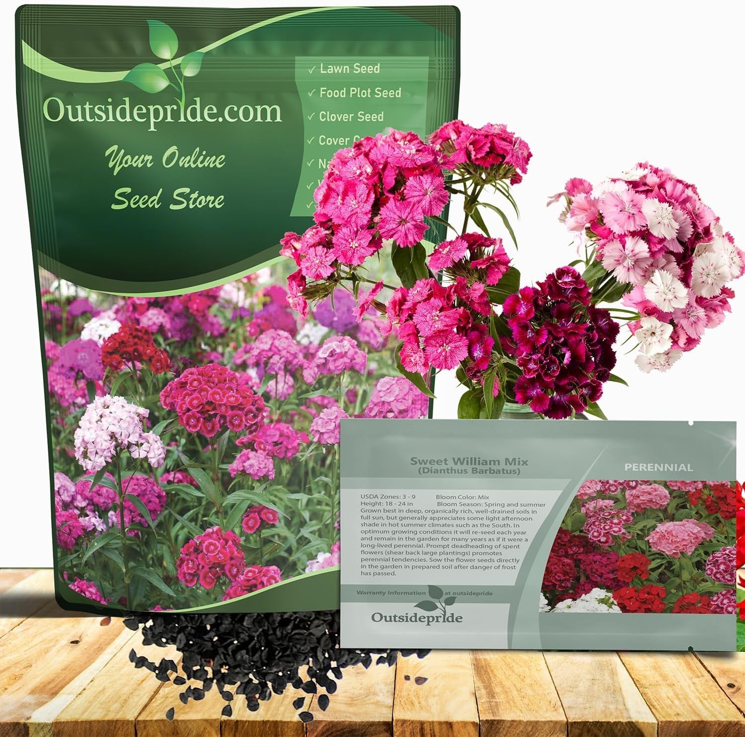 Sweet William Dianthus Seeds – 5000 Perennial Wildflower Seeds for Colorful G…