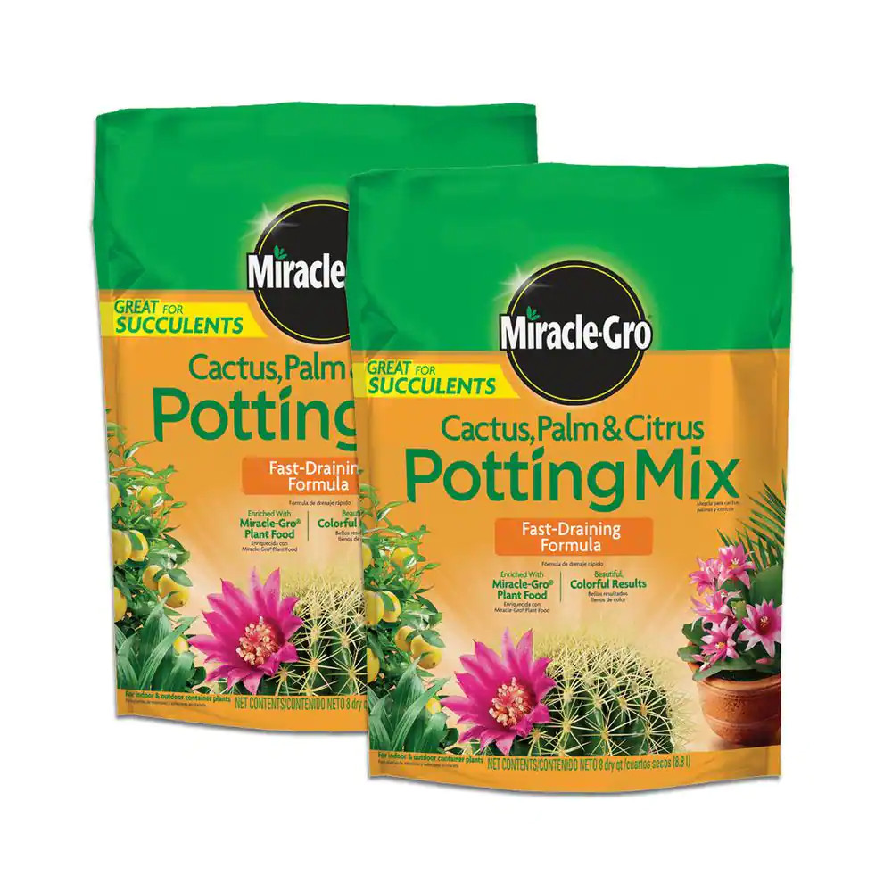 16 Qt. Cactus Palm and Citrus Potting Soil Mix | 2 x 8 Qt Pack of 2