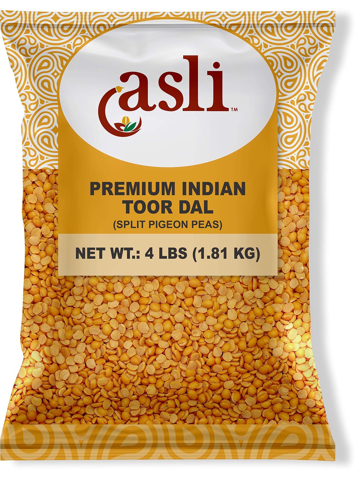Asli Toor Dal (Split Pigeon Peas) 4 Pounds -All Natural | Gluten Friendly