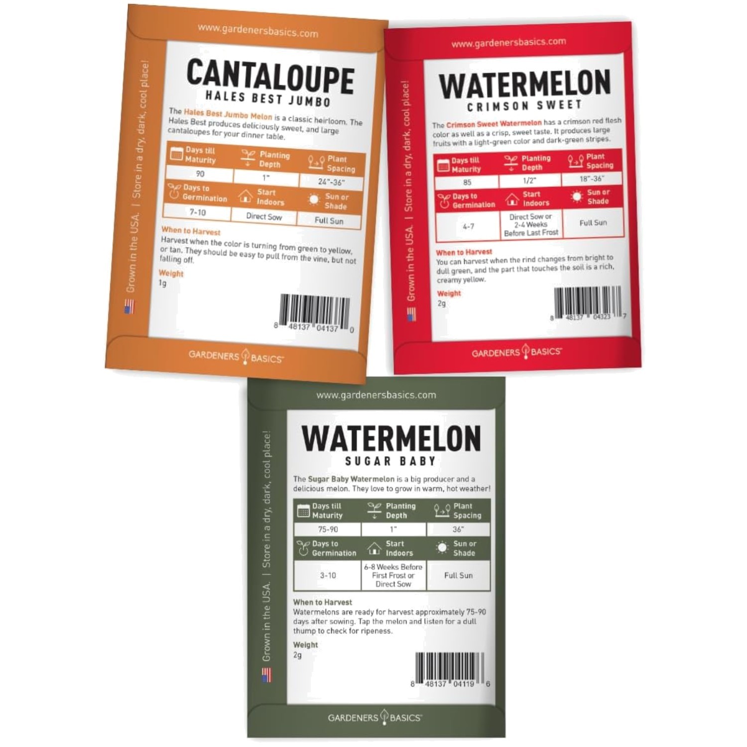 Cantaloupe, Watermelon Seed Pack