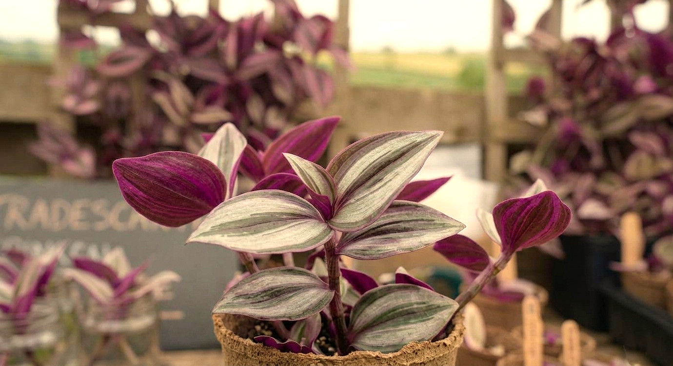 10 ROOTED Tradescantia Zebrina Wandering Jew Plant Cuttings Purple plant