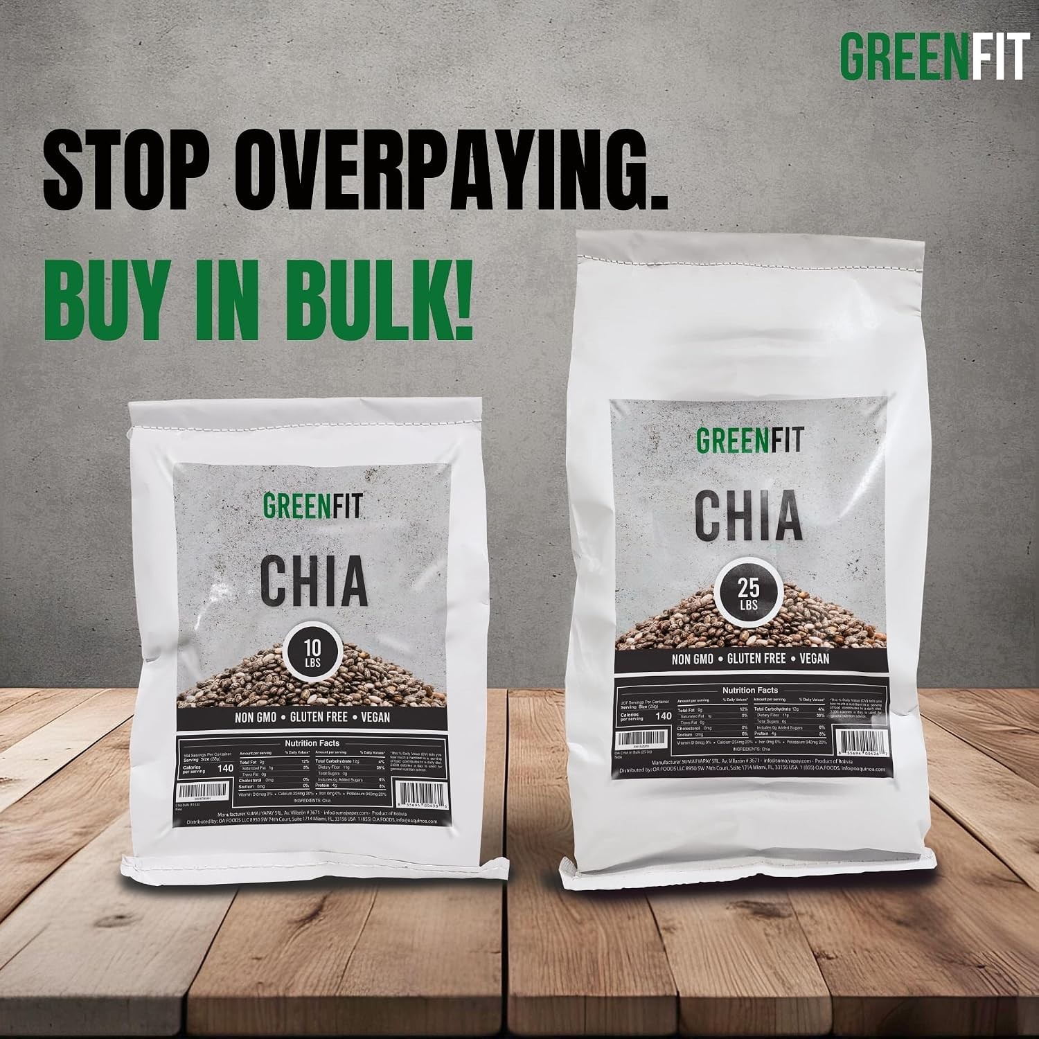 Bulk Chia Seeds 10Lbs Bag – Non-GMO, Gluten-Free