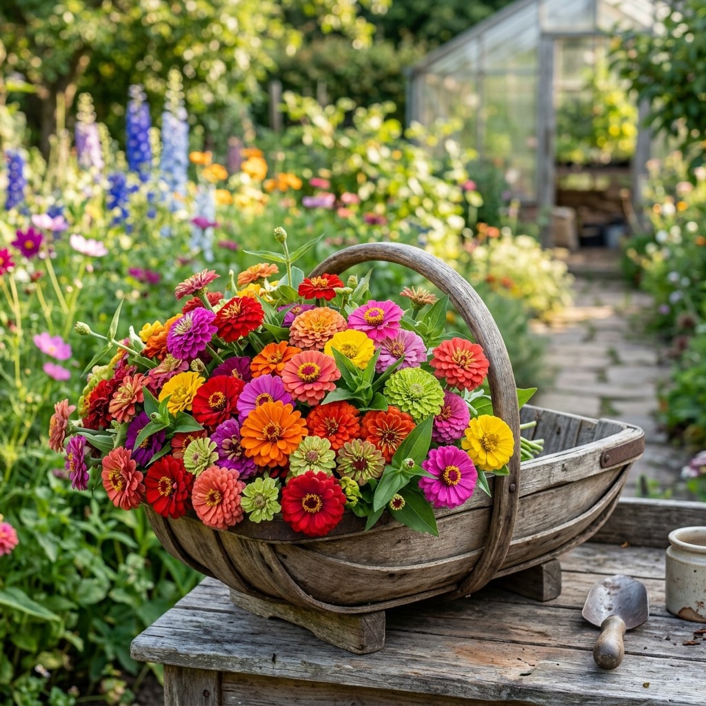 100 Zinnia Elegans Mixed Seeds for Planting – Premium Heirloom Seed Blend