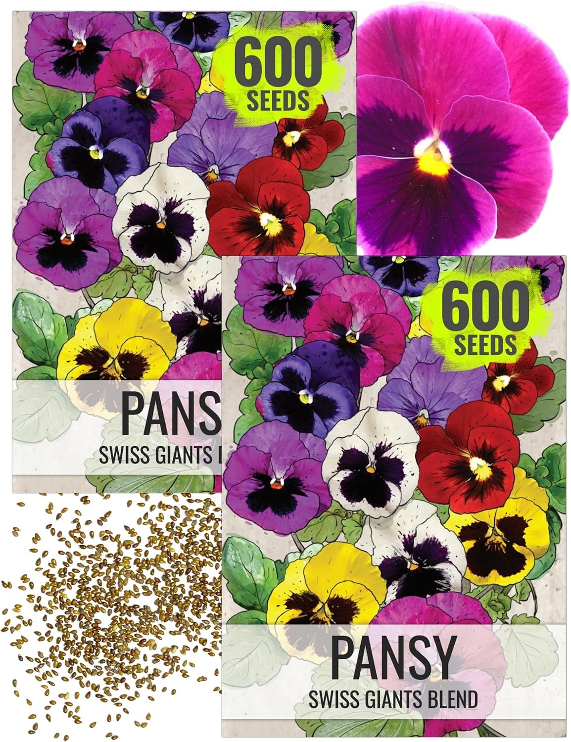 Pansy Seeds Flower Seeds Pollinator Attracting Edible Blooms Full Sun