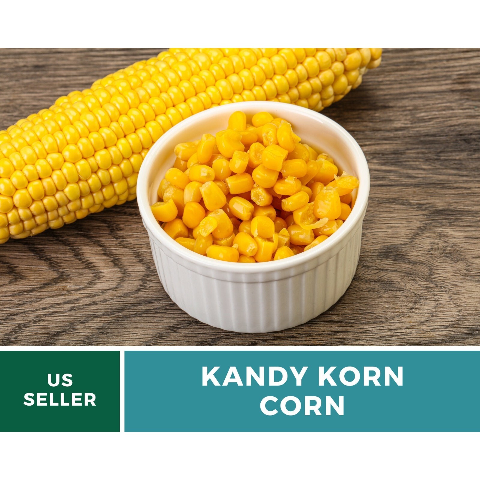 Corn, Kandy Korn – 60 Seeds – Sweet Corn – Hybrid Vegetable – Non-GMO (Zea mays)