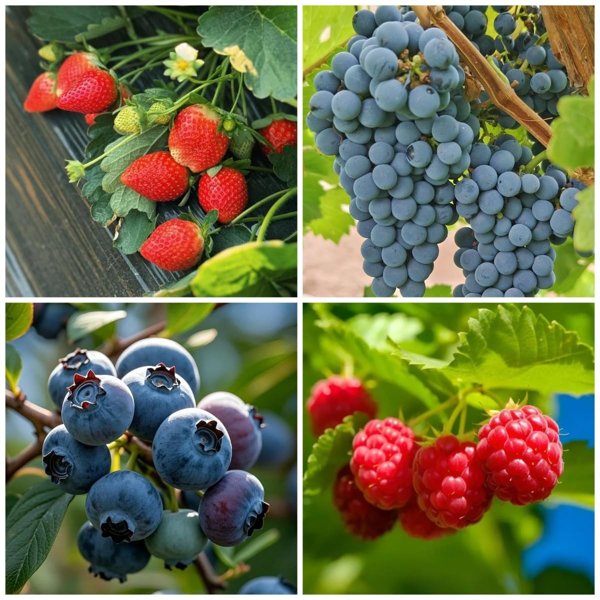 Mixed Berry Seeds for Planting Grape Blueberry Raspberry Strawberry Seeds