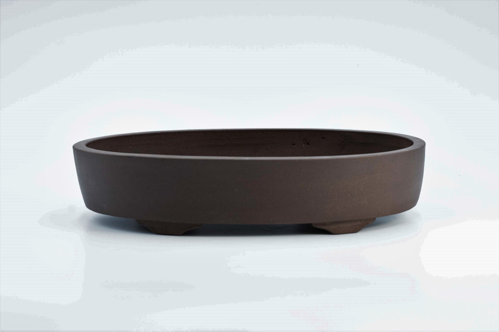 Chinese oval bonsai pot outside 14.75″ x 11″ x 3″H