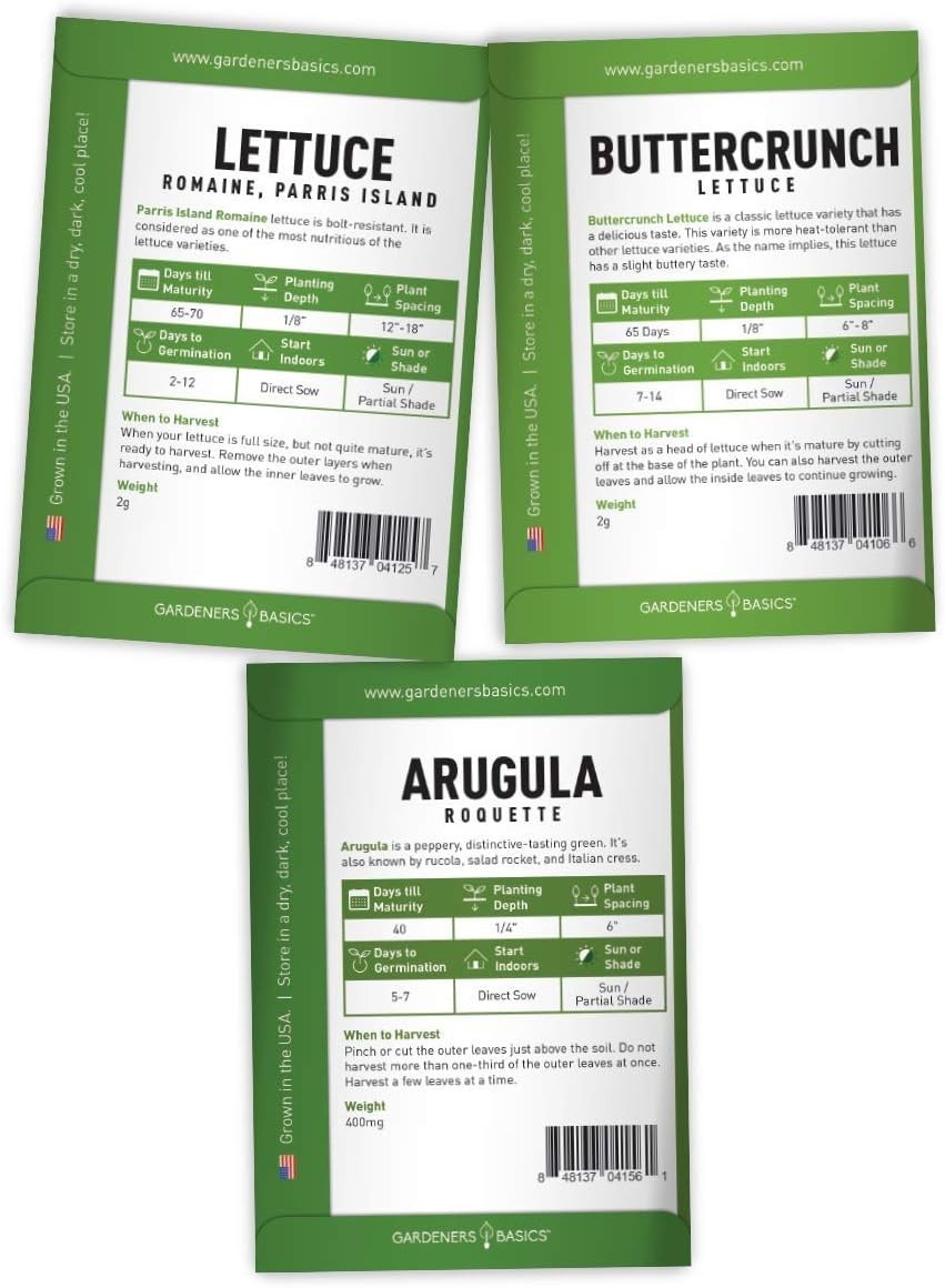 High-Germination Rate Heirloom Greens Seed Pack – Ideal for Garden Enthusiasts