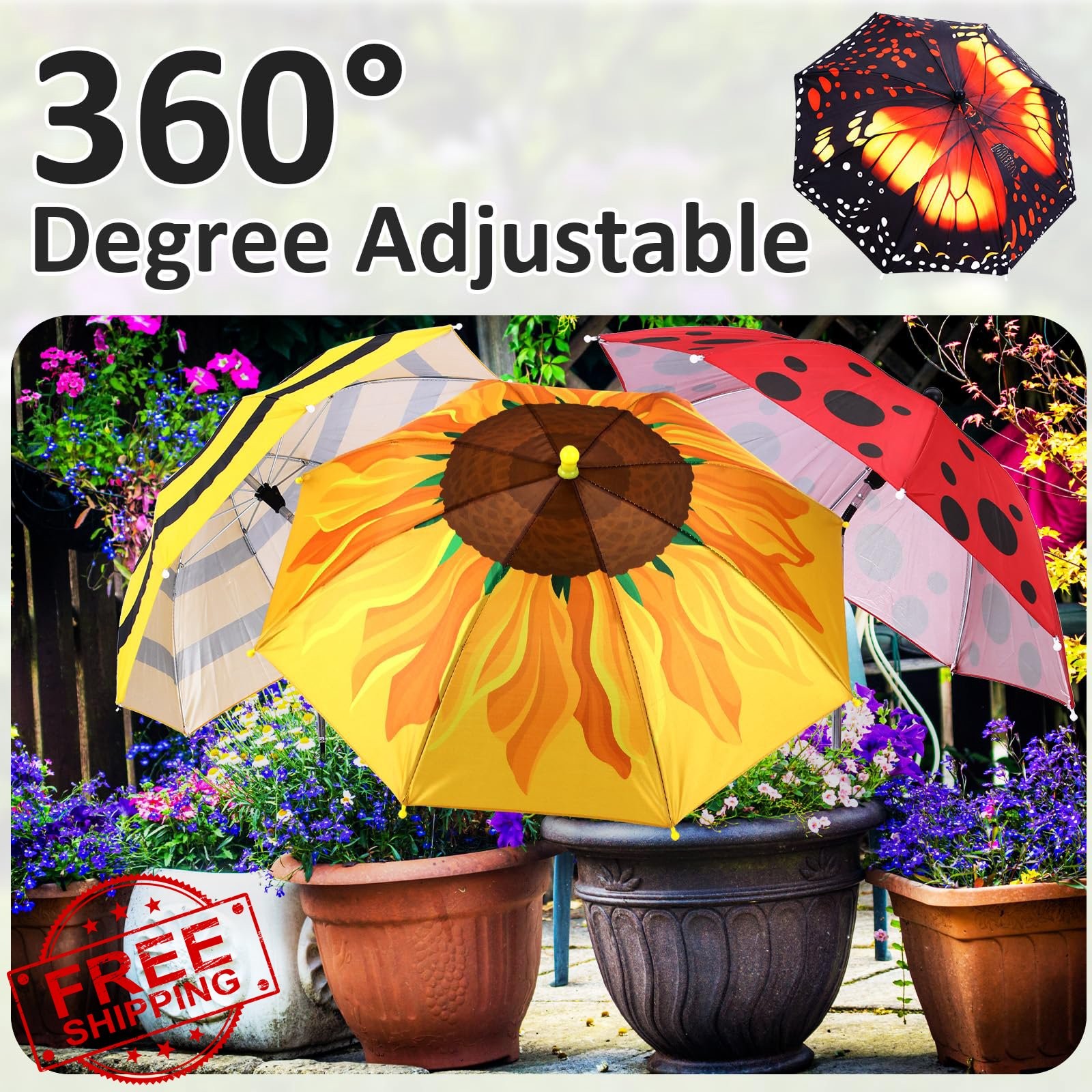 Sunnymove 8pk Plant Umbrellas Mixed Color 2