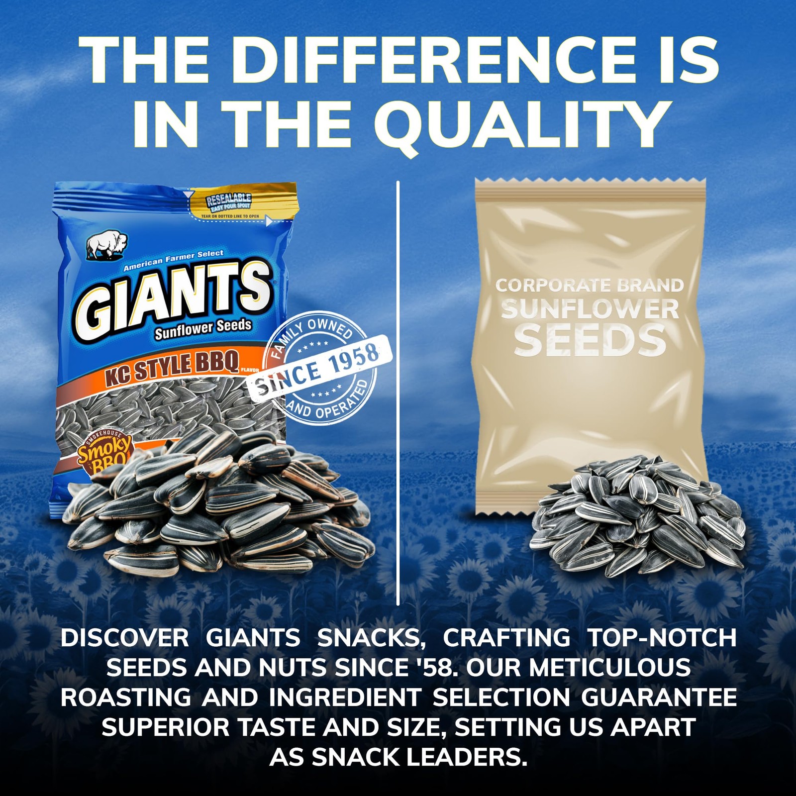 GIANTS KC Style BBQ Sunflower Seeds – Sunflower Seeds Bulk, Roasted Sunflower…