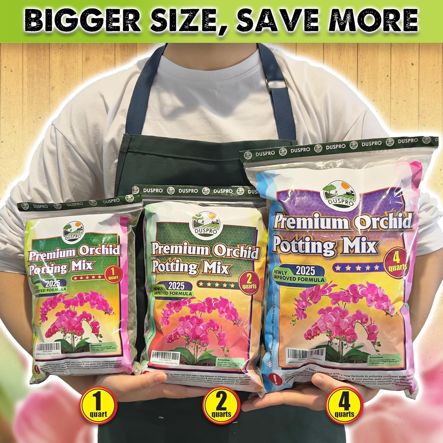 All-in-One 1 Quart Orchid Potting Mix: Forest Moss, Pumice & Efficient Drainage