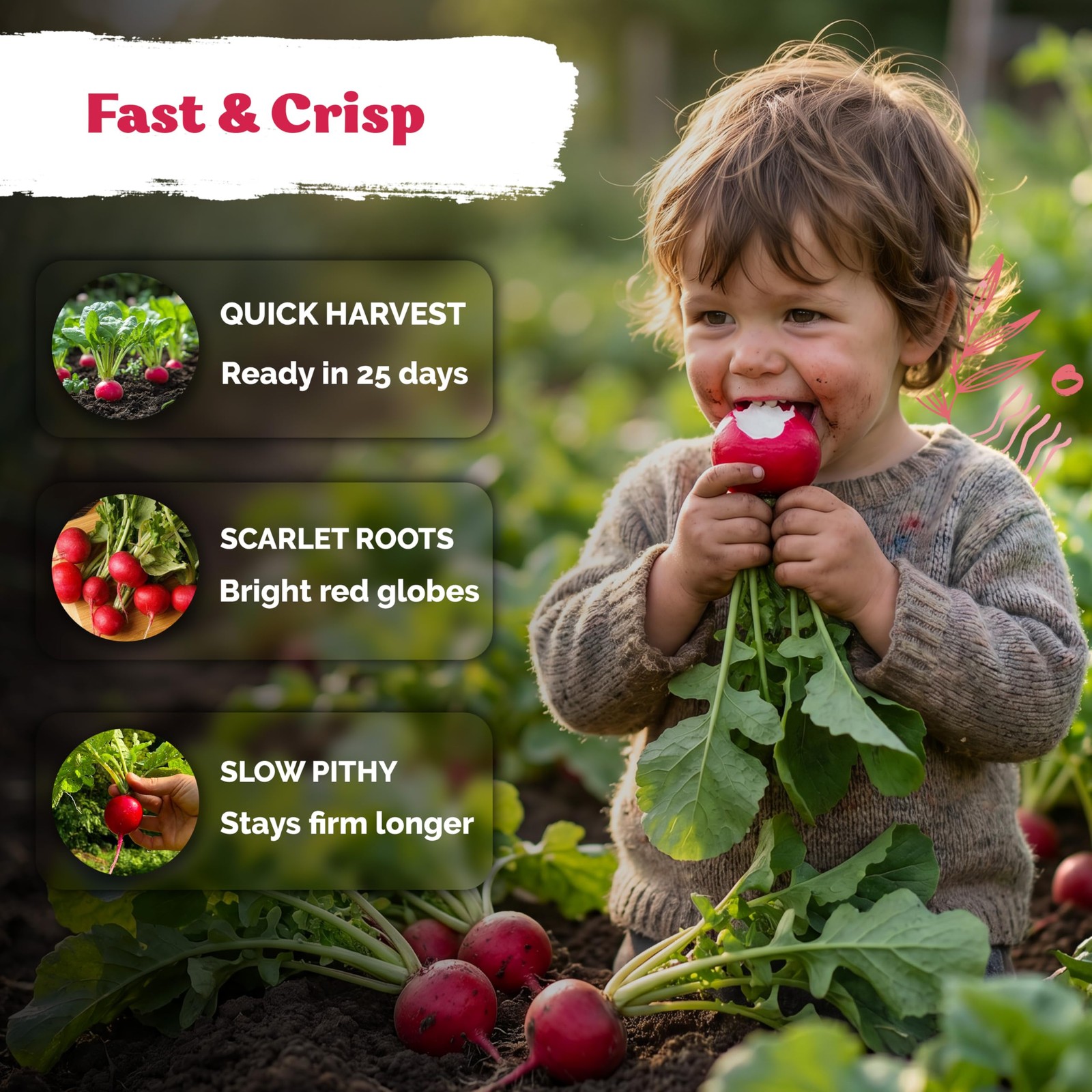 KVITER 550 Champion Radish Seeds (Raphanus Sativus)