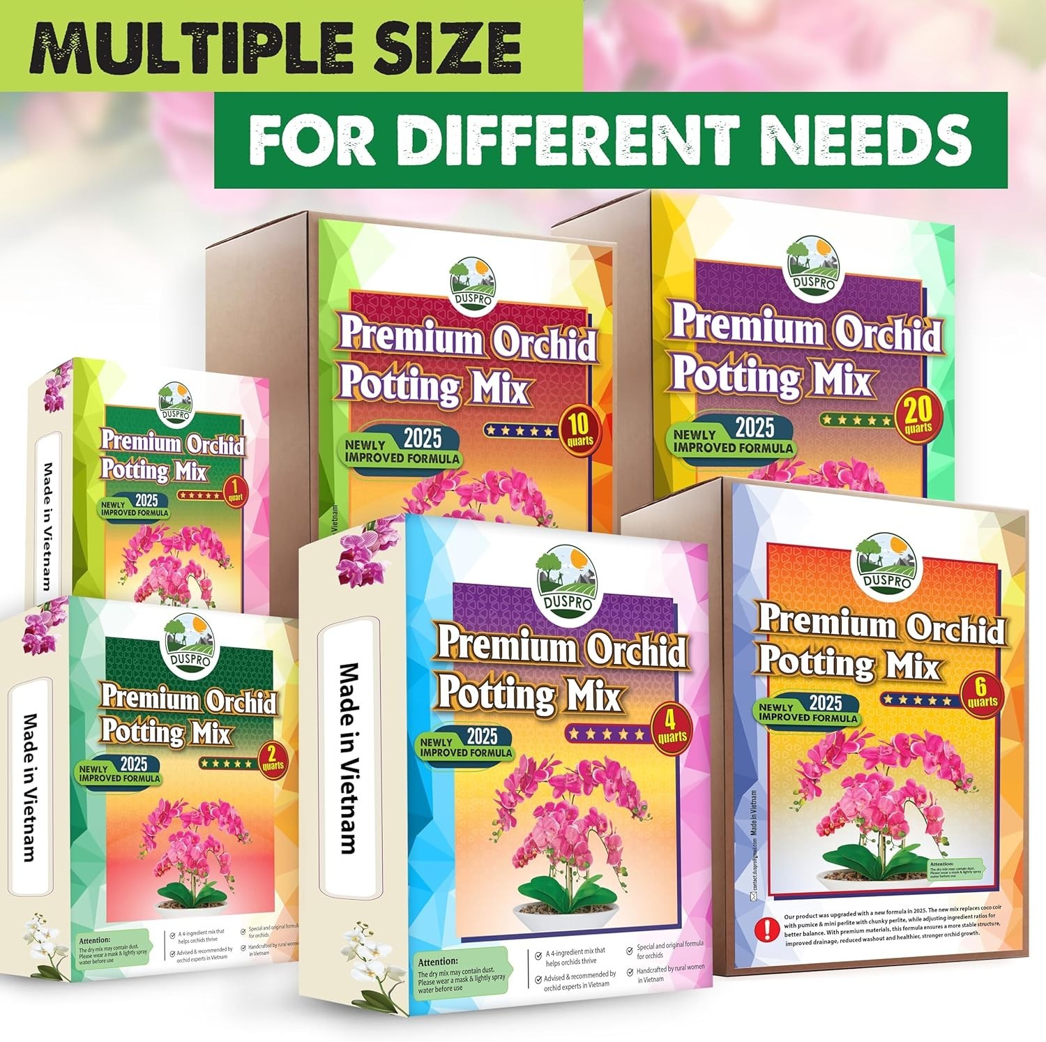 Specialized 4QT Orchid Repotting Soil – Ideal Mix for Thriving Roots and Blooms