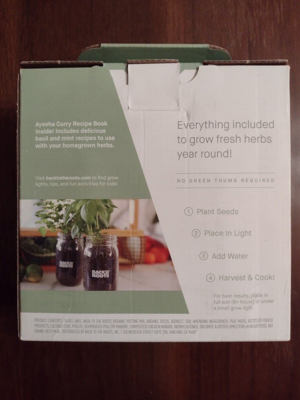 Back to the Roots: Kitchen Herb Garden by Ayesha Curry Organic Basil & Mint. NEW