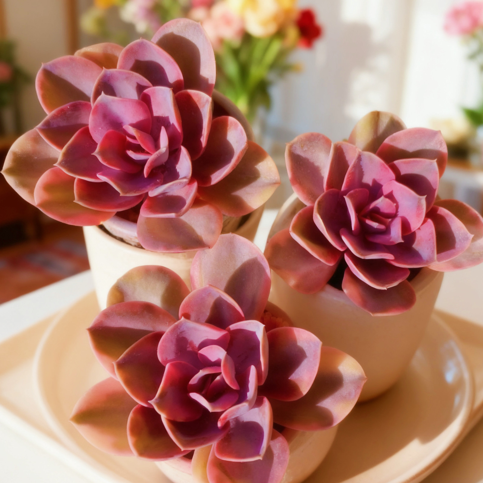 Echeveria Rainbow Succulent Plants, 3″ Green Imported Live Succulent