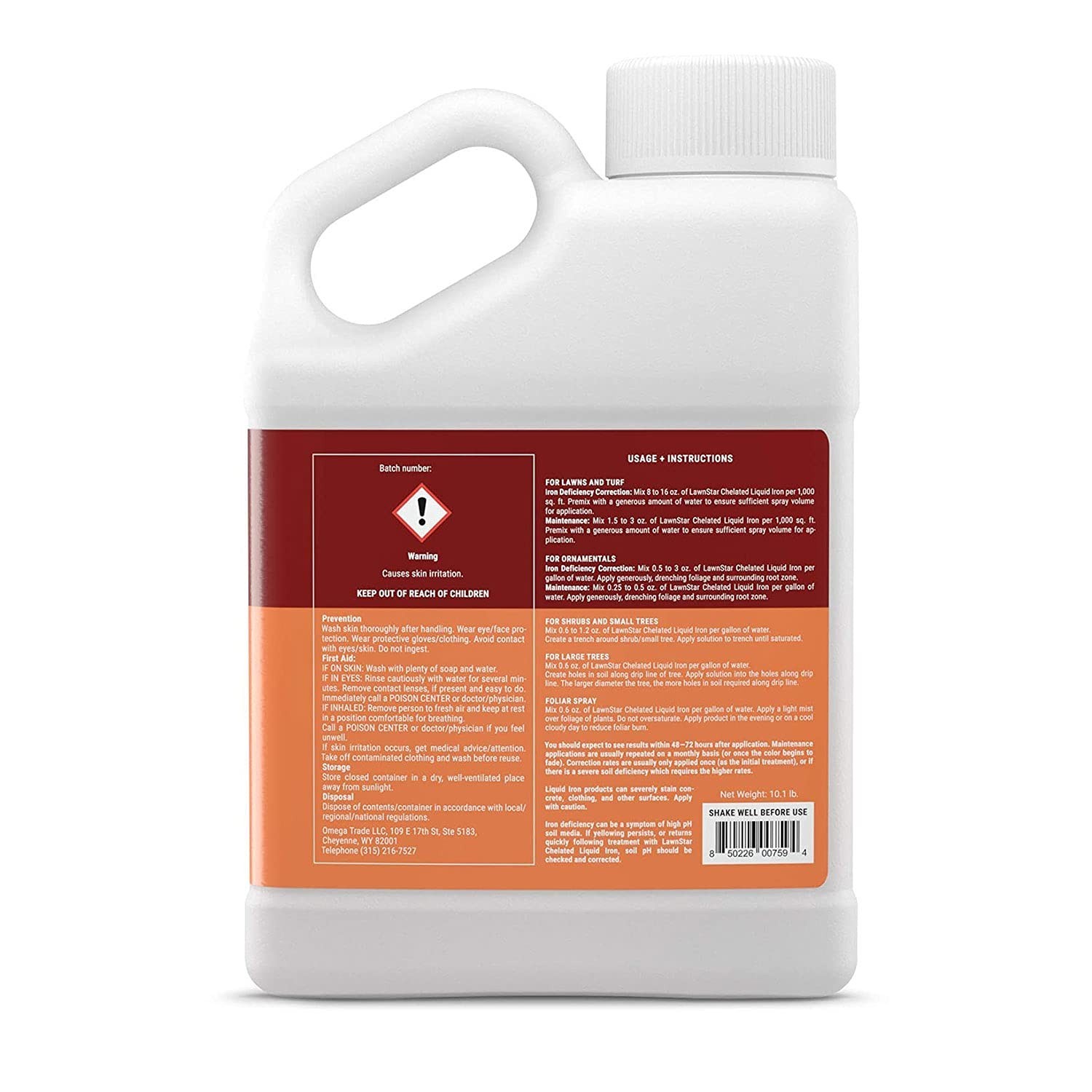 Iron Chelate Liquid Fertilizer – 1 Gallon Size