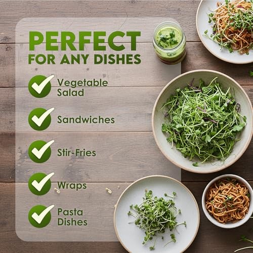 Nature Jim’s Organic Broccoli Sprouting Seeds – Non-GMO, Rich in Sulforaphane,