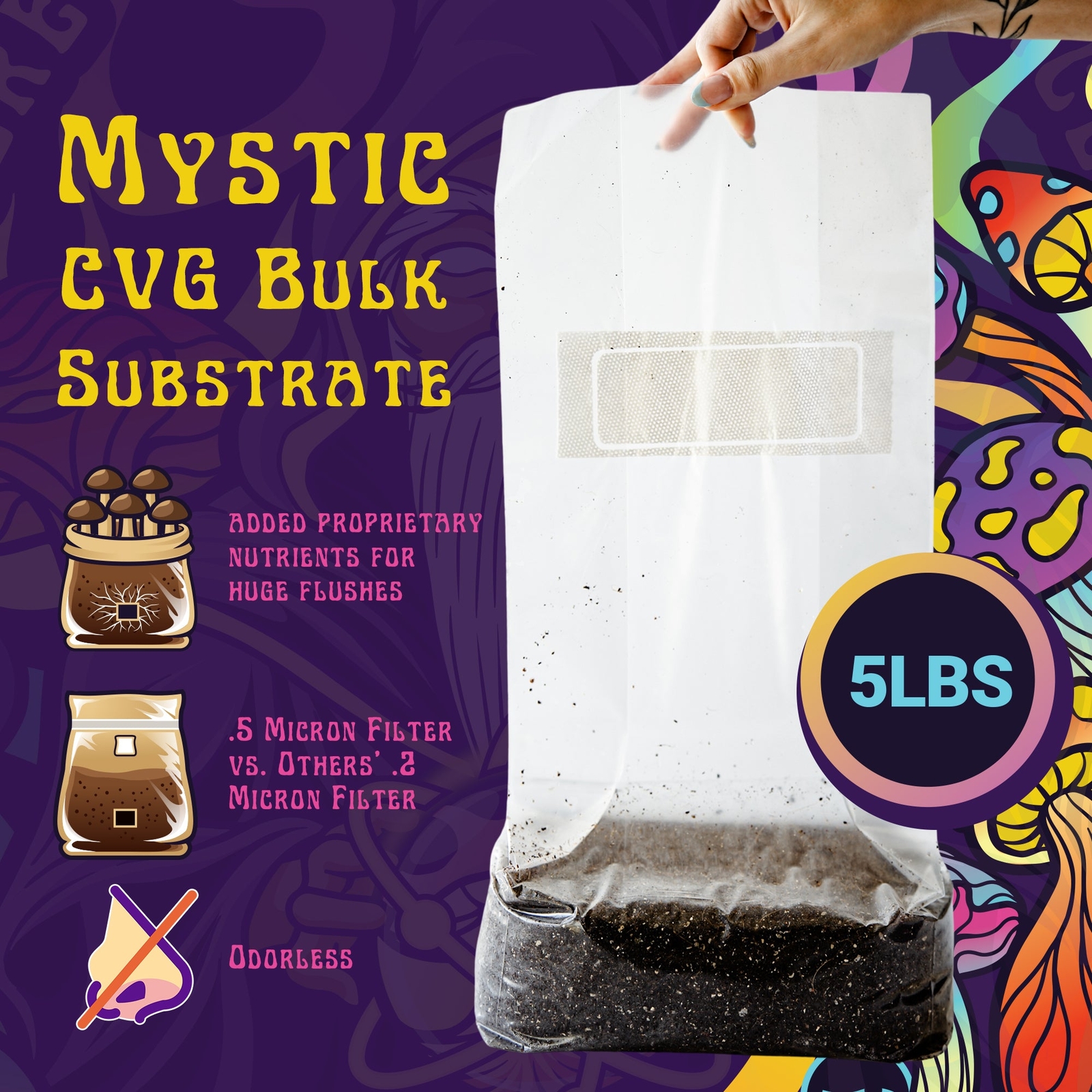 5lb Mystic Blend CVG Amended Bulk Substrate