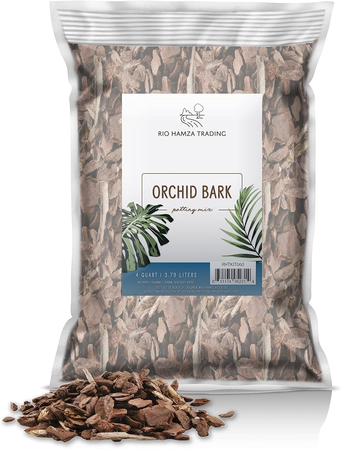 Long-Lasting Organic Orchid Bark – 4 Quarts Ideal for Potting and Repotting