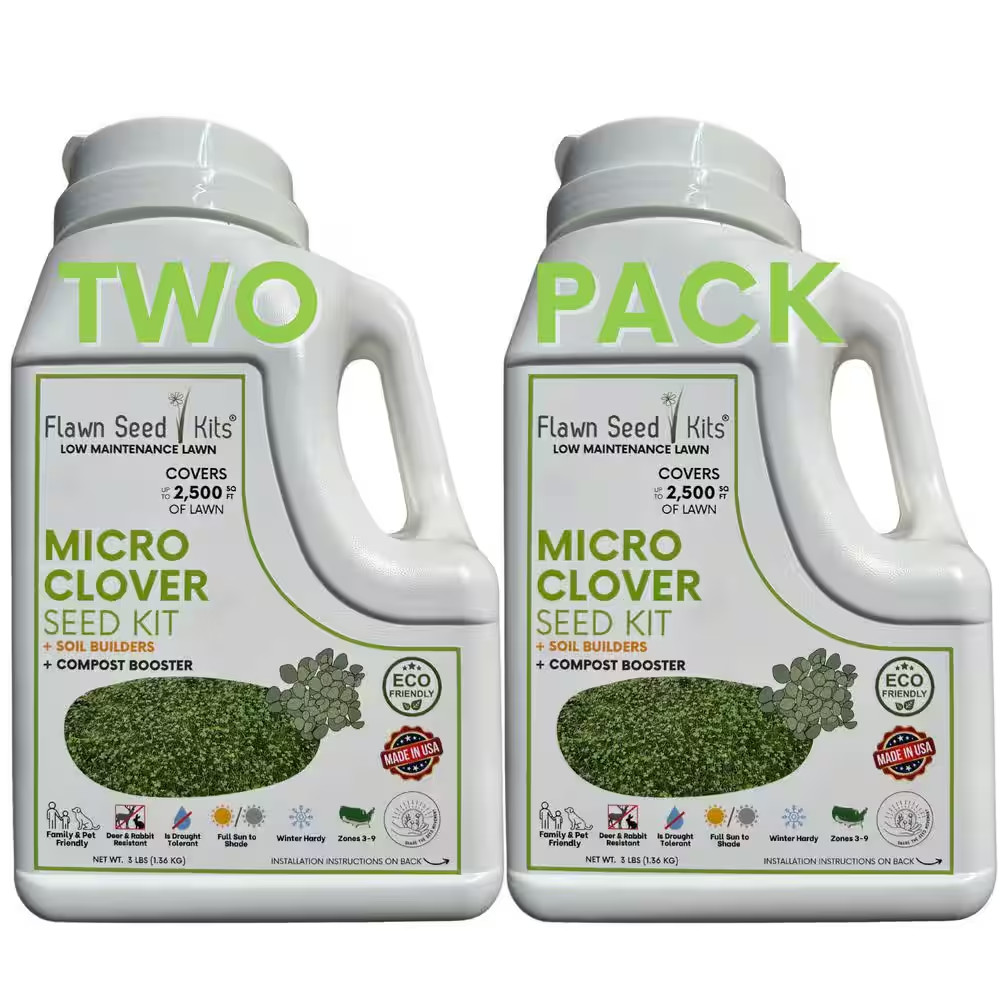 Micro Clover Alternative Grass Seed, Org Coated, Eco-Friendly, Low Growing, Low