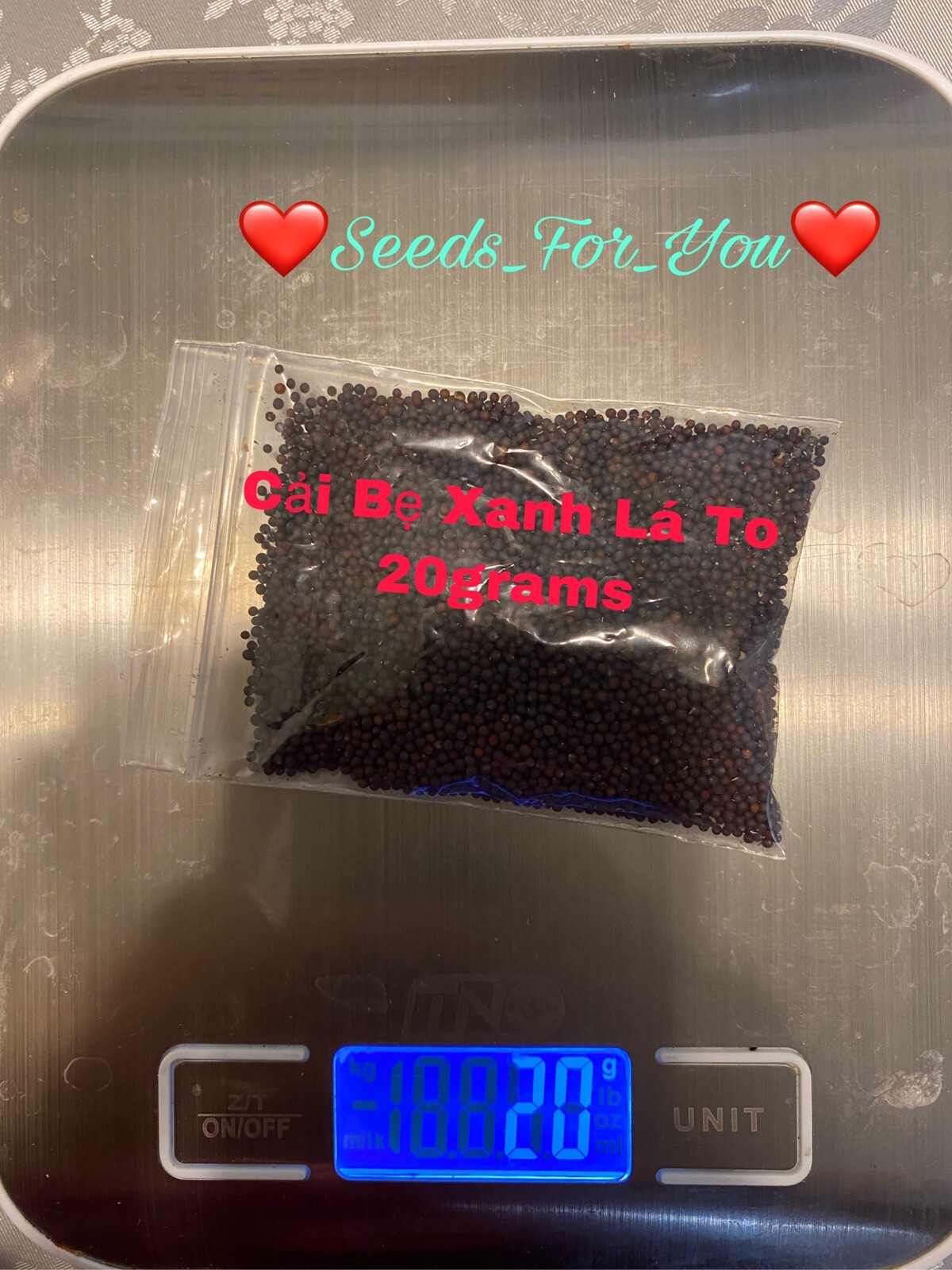 Hạt Giống Cải Bẹ Xanh Lá To 10000 Seeds- 20grams