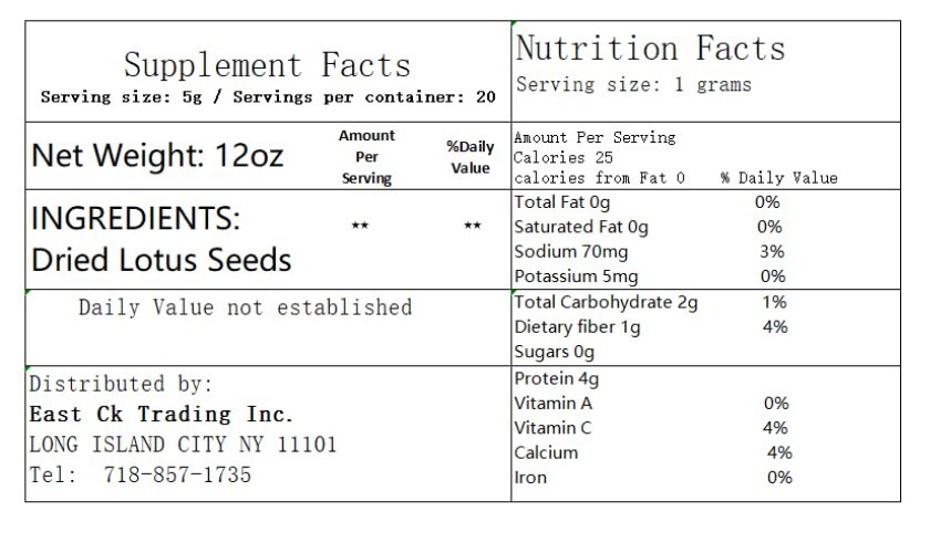 12oz Dried Lotus Seeds – Healthy Snacking from Authentic Chinese Cuisine