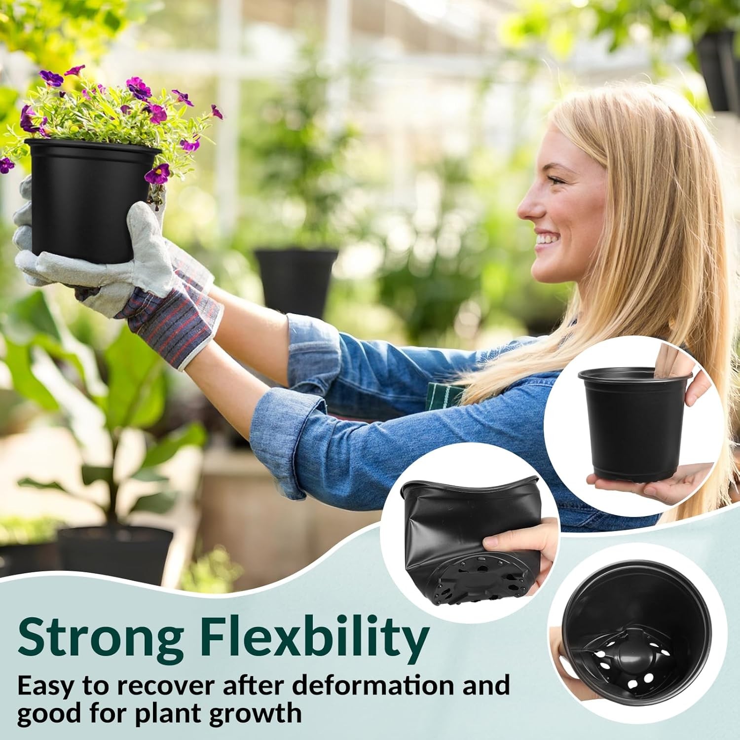 110 Pcs Small Plastic Plant Pot, 4 Inch Nursery Pots with Drainage, Seedlings