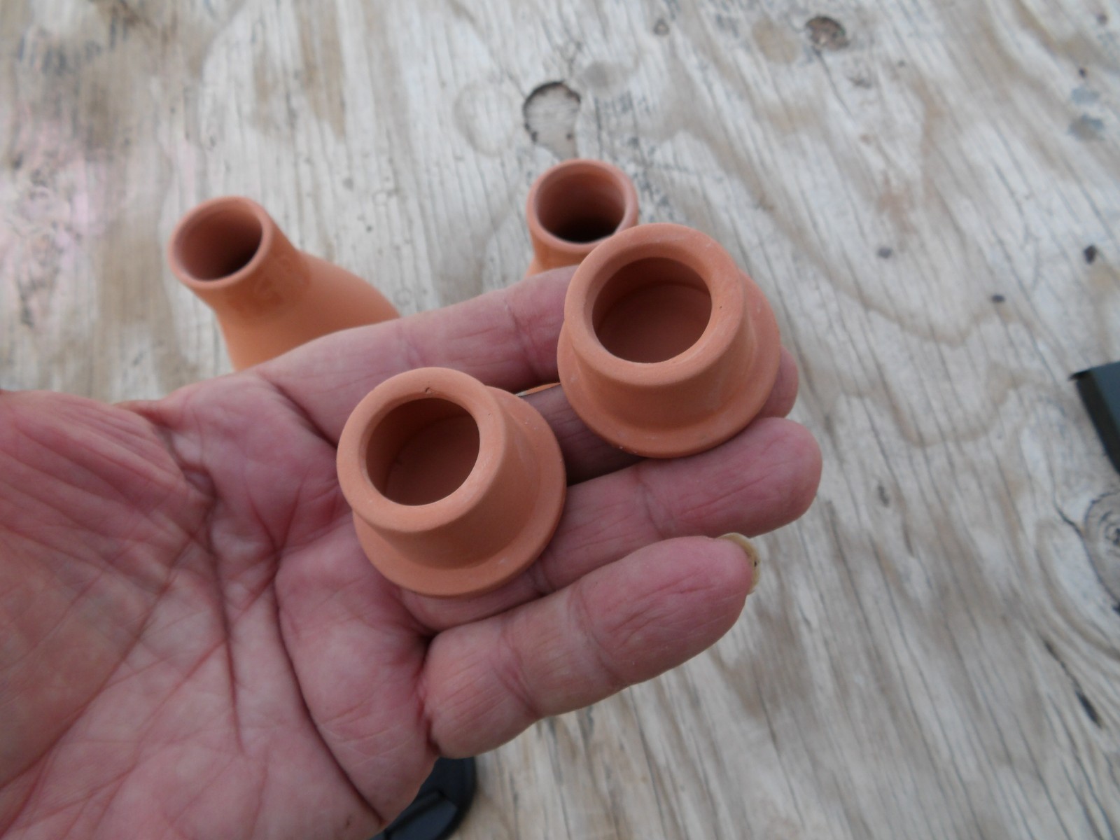 2pc Terracotta Self-Watering Plant Pots, 3.0×3.0x6″, Ollas for Garden