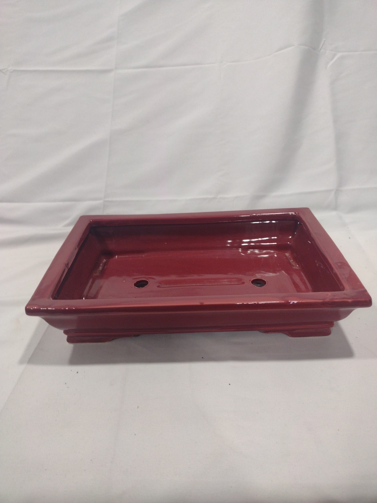 Unknown Japanese Tokoname Bonsai Tree Pot 10x6x3 Great Design Red Clay