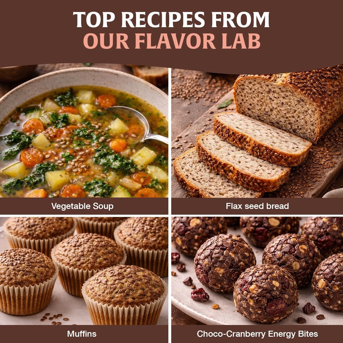 Gluten Free Flax Seeds 2 lb, Whole Raw Seeds for Nutritious Meals and Snacks