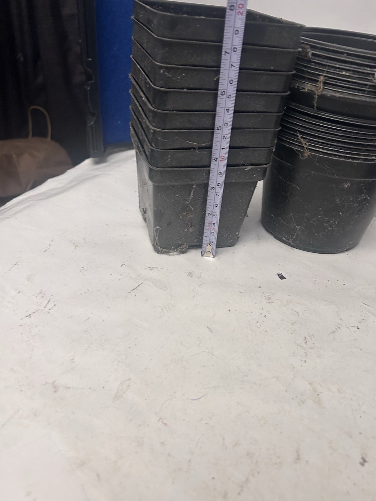 lot of plastic various size/shape potting plants