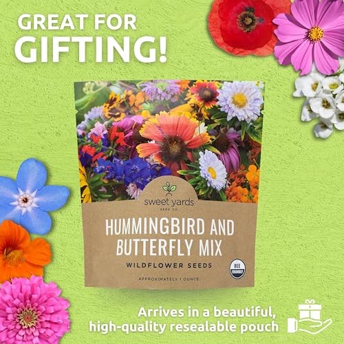 Wildflower Seeds Butterfly and Humming Bird Mix – 1 Ounce, Multiple Colors