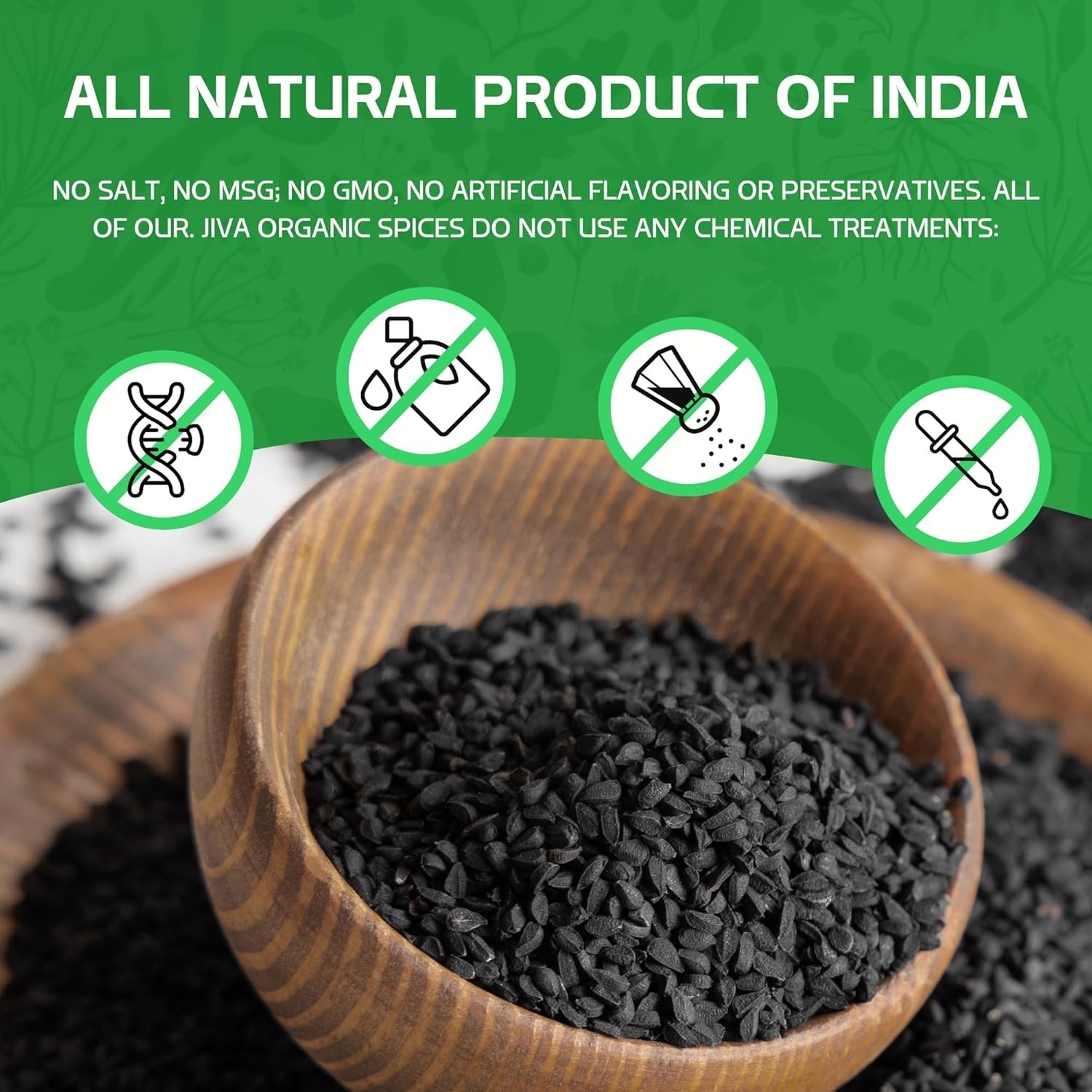 Organic Nigella Seeds Jiva 7oz Pure Black Seed Kalonji Sproutable Fresh