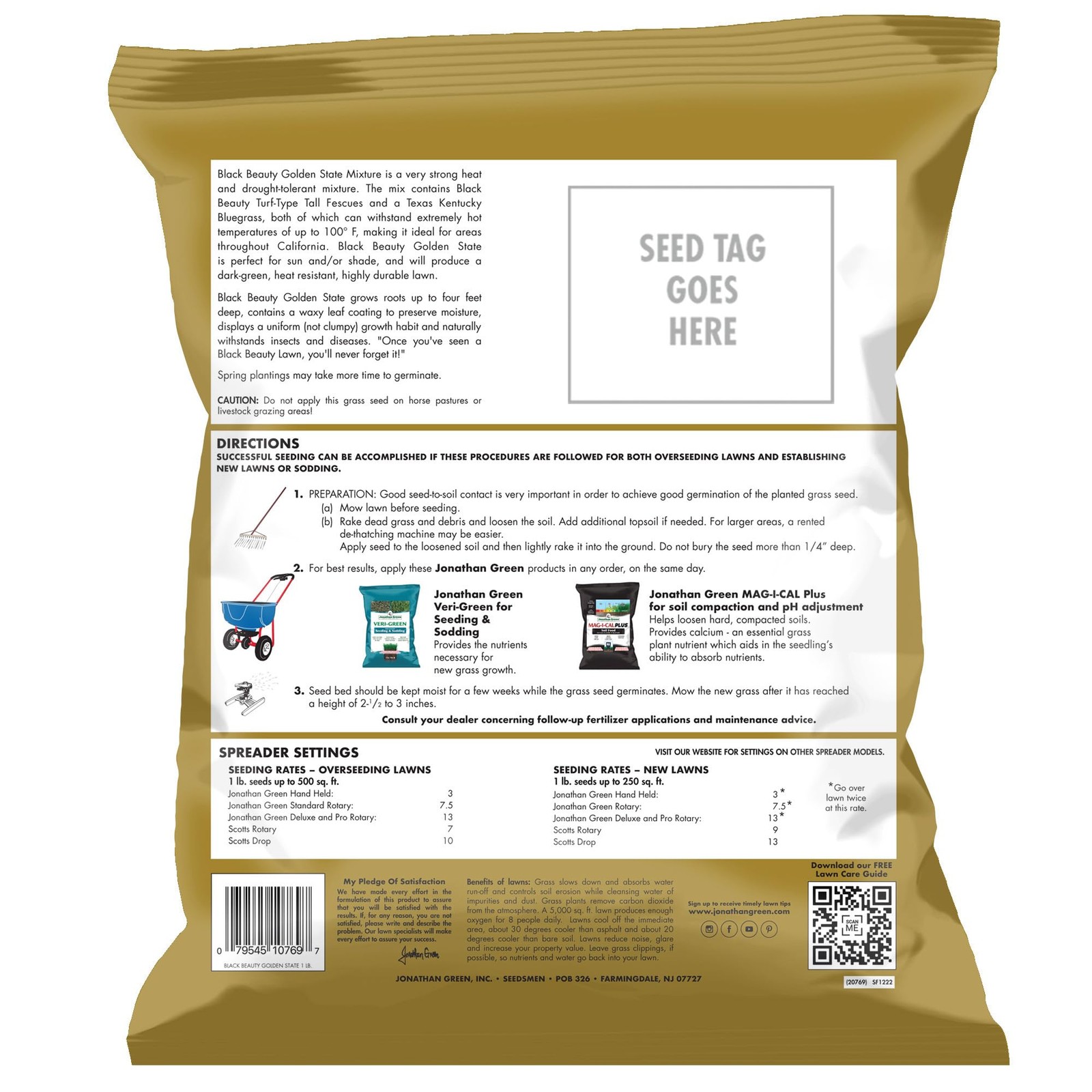 Jonathan Green Black Beauty Golden State Grass Seed (Made for California) – Coo