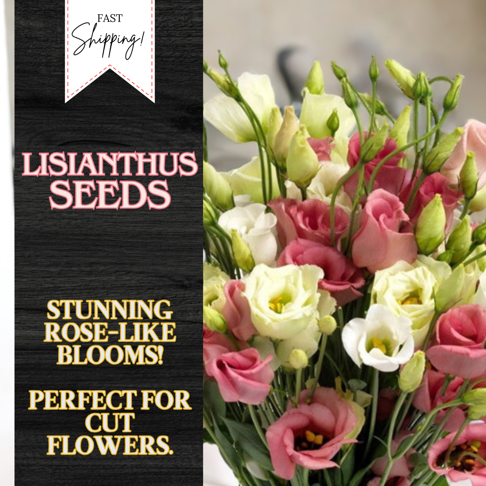 Lisianthus Seeds – 100 Seeds Garden Bloom Flower Seed Flowers Non Gmo Heirloom