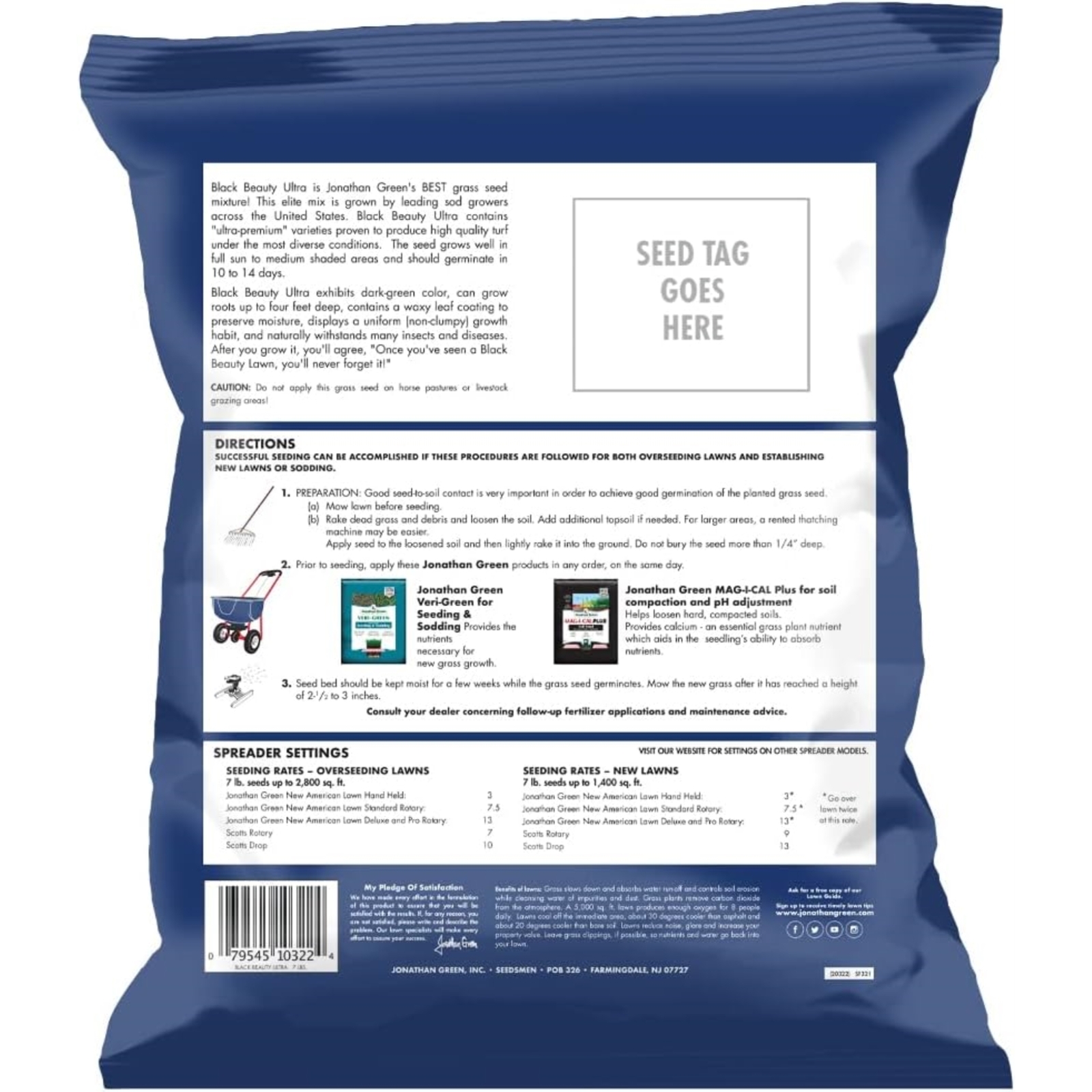Jonathan Green Black Beauty Ultra Grass Seed Mixture, 7lb