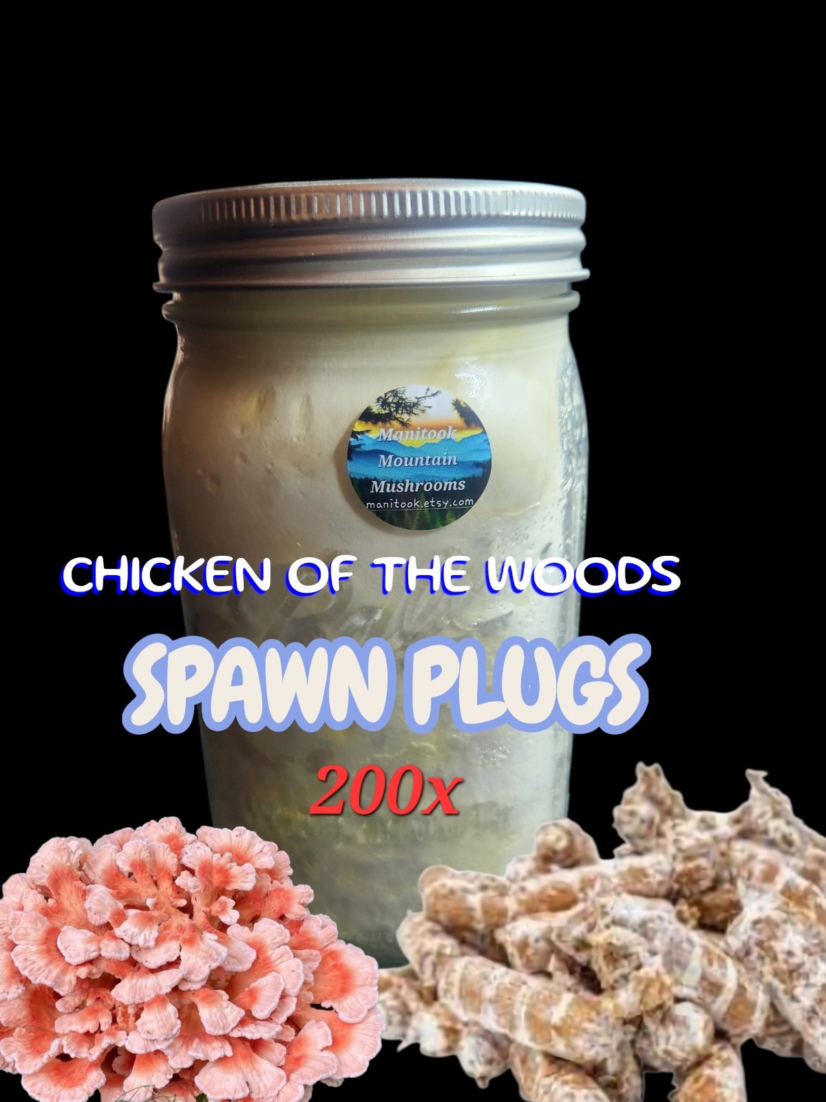 Chicken of the Woods Mushroom Spawn Plugs 200 ct
