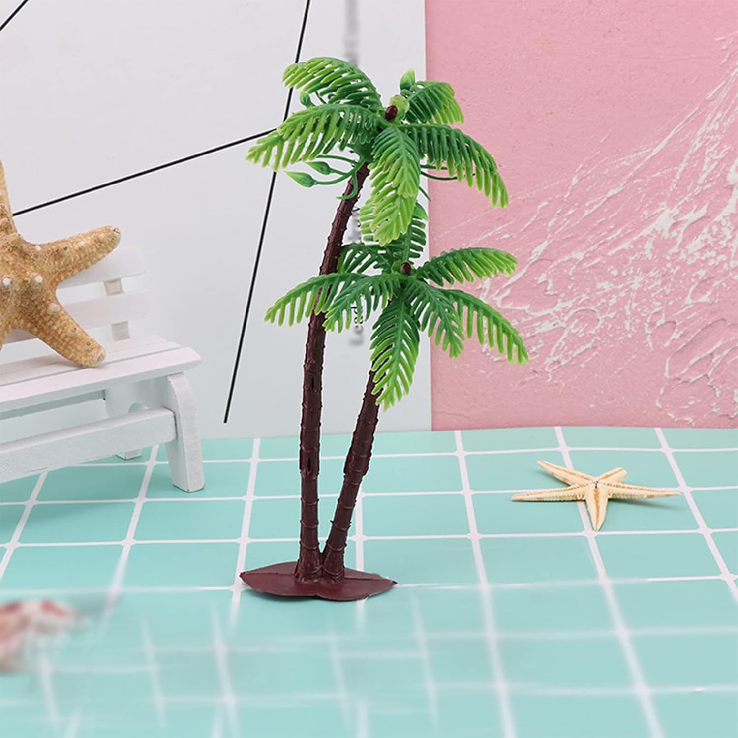 Versatile Coconut Palm Model Trees – 10 Pcs for Creative Cake & Diorama Fun