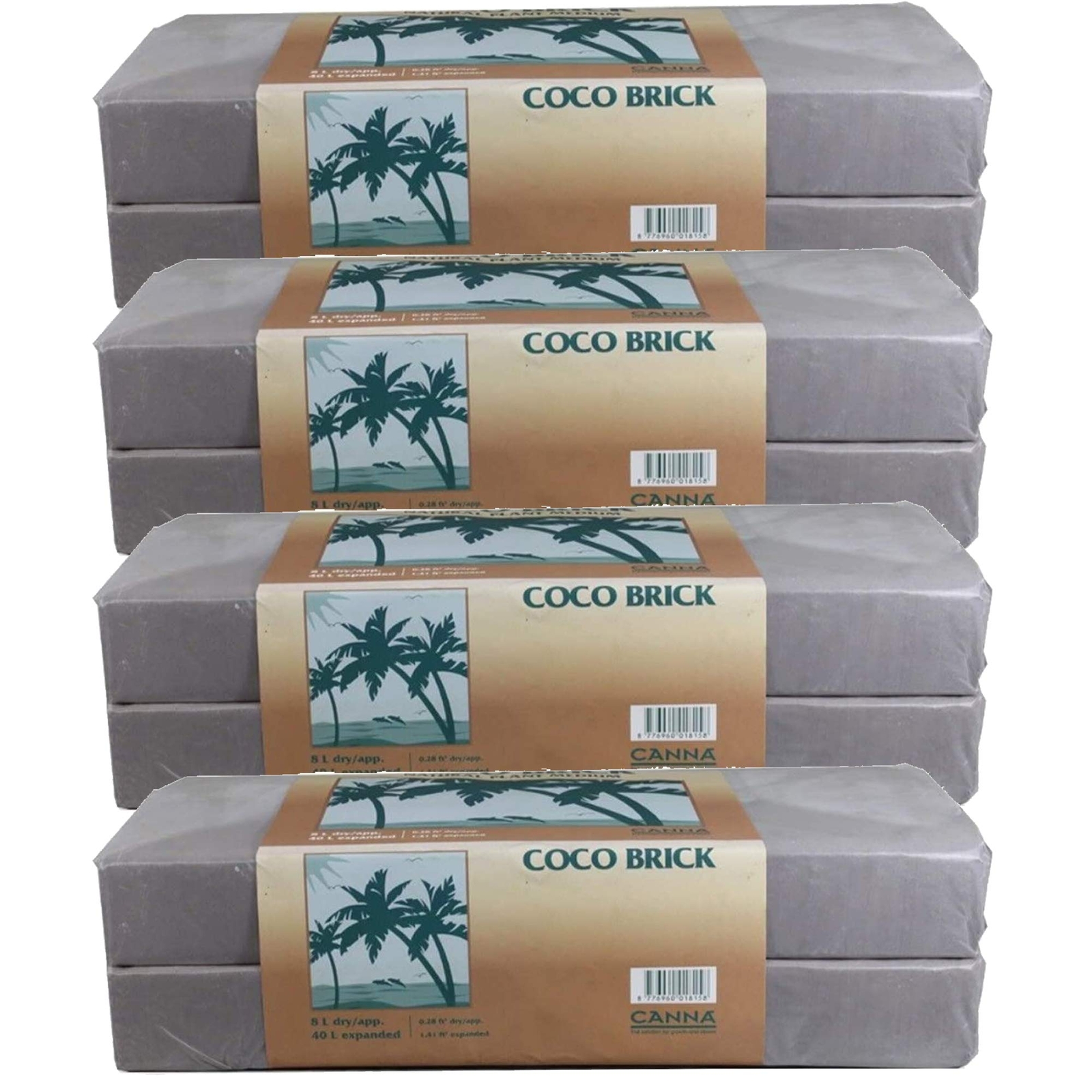 Canna Coco Brick 40L Expandable Natural Plant Medium Soil Substrate, 40 Liter