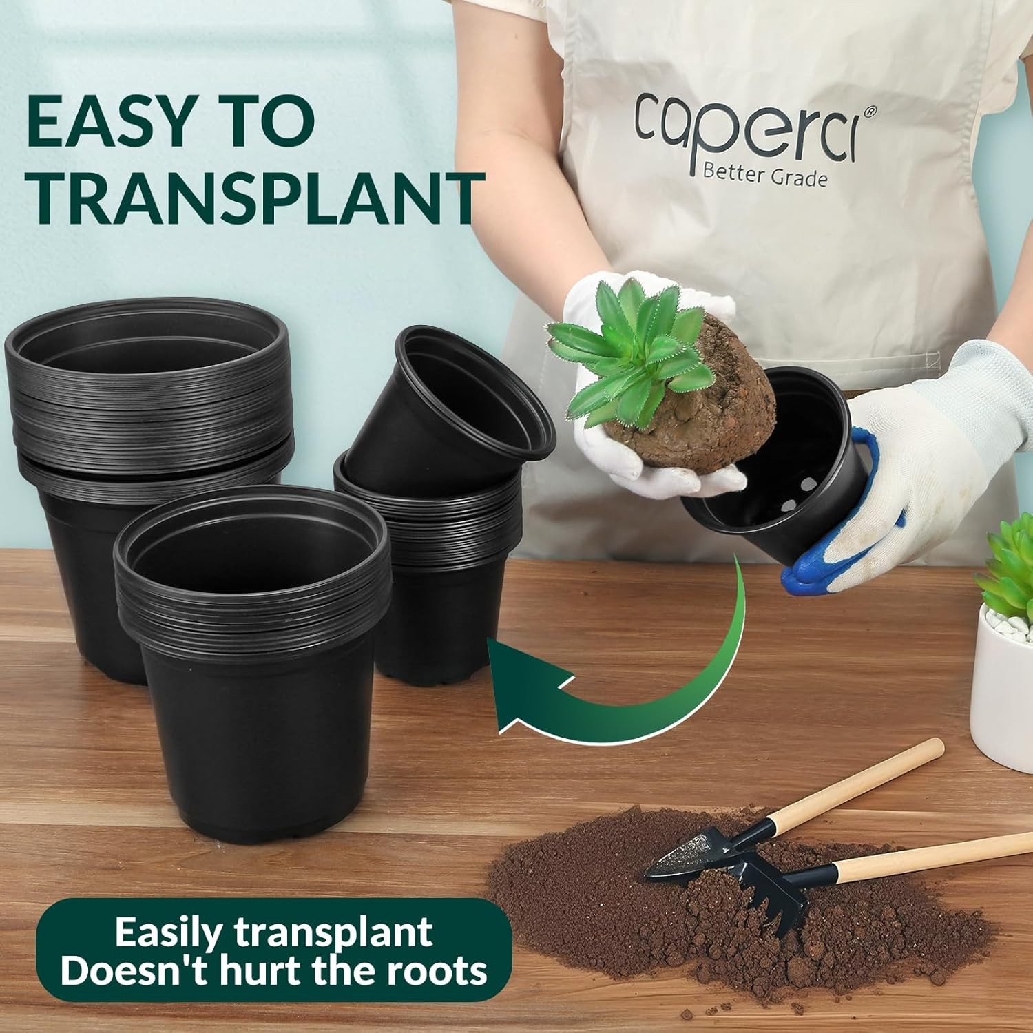 110 Pcs Small Plastic Plant Pot, 4 Inch Nursery Pots with Drainage, Seedlings