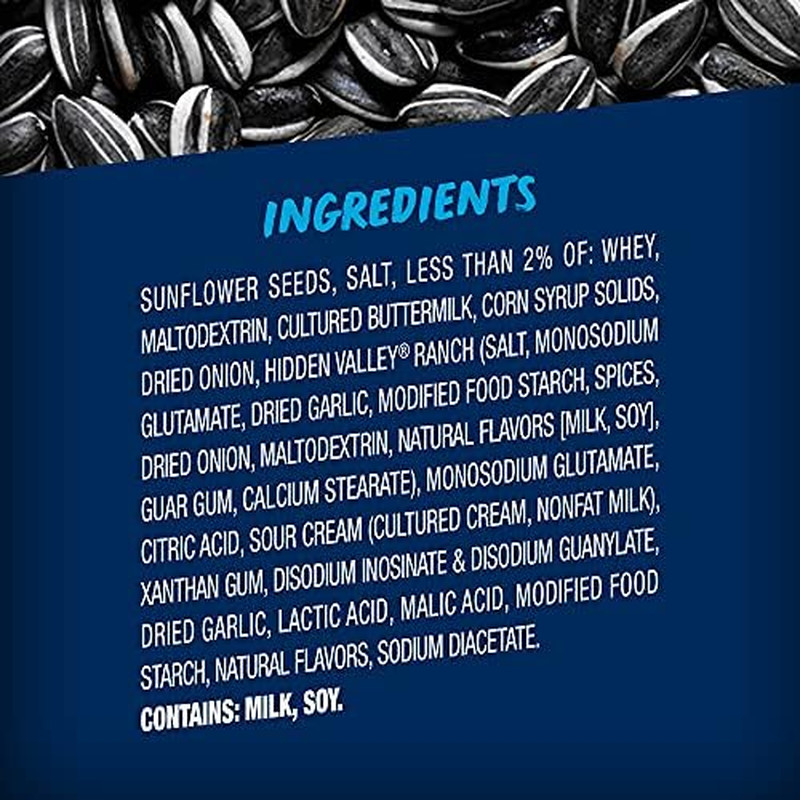 Sunflower Seeds, Hidden Valley Zesty Ranch Flavor, 5.35 Oz.
