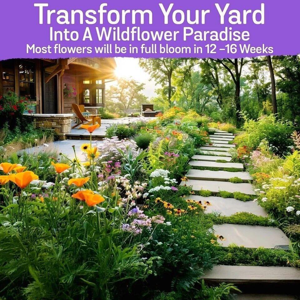85,000 Wildflower Seeds, 35 Varietiey Wild Flowers Bulk Flower Seeds, Mix of An,
