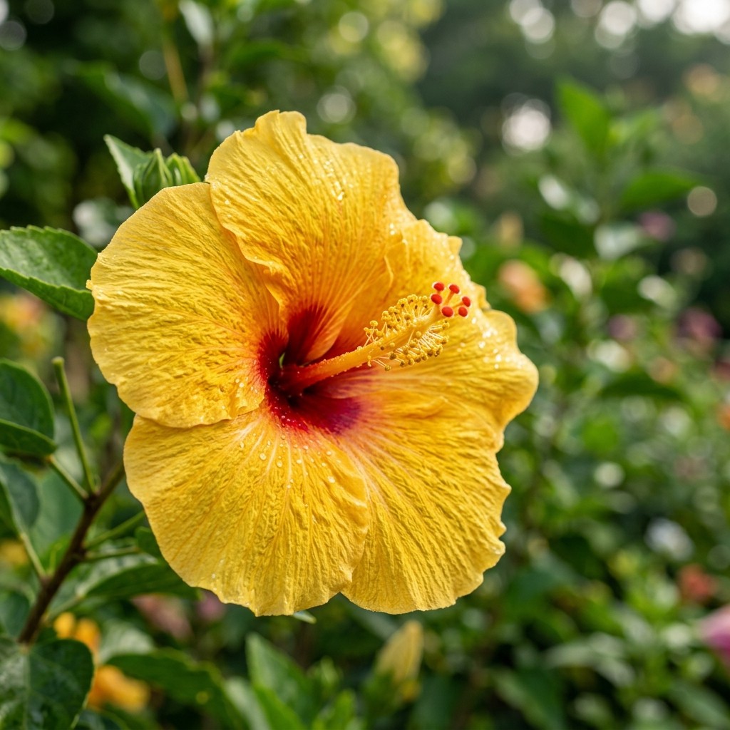 100 Yellow Peach Giant Hibiscus Seeds – Beautiful Garden Plants – Easy to Grow