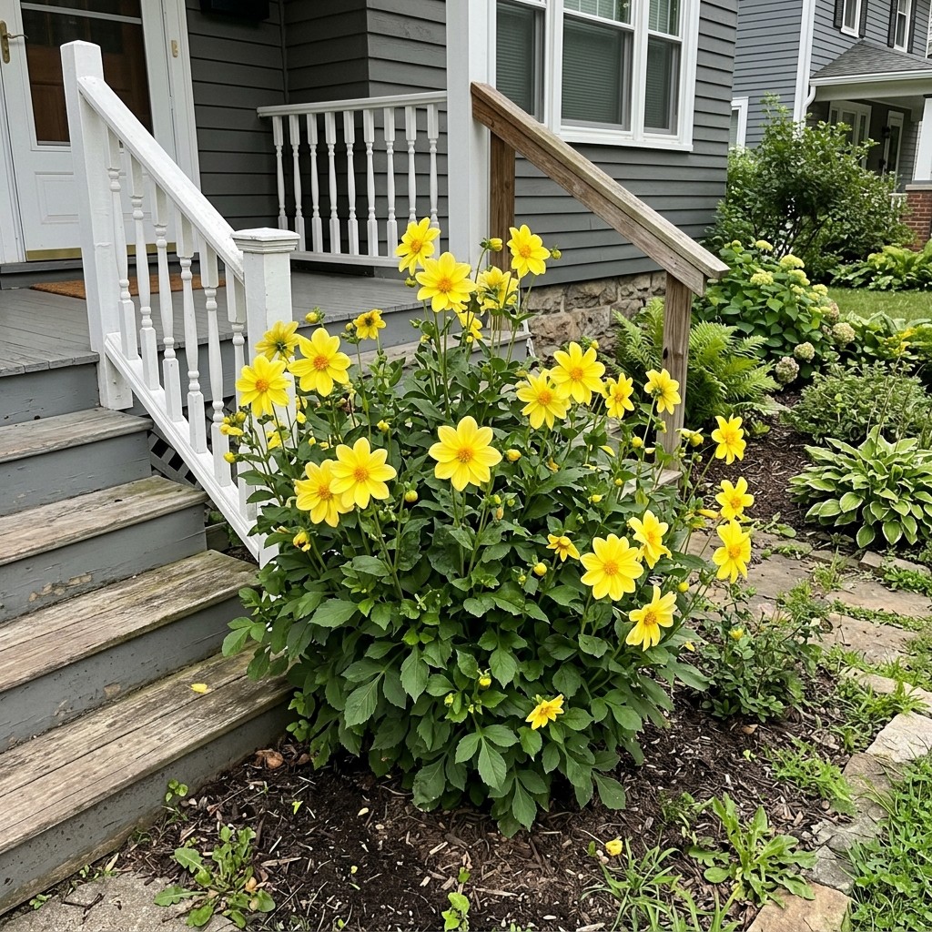 50 Count Anemone Yellow Dahlia Seeds – Long Lasting Patio Blooms, Easy to Grow