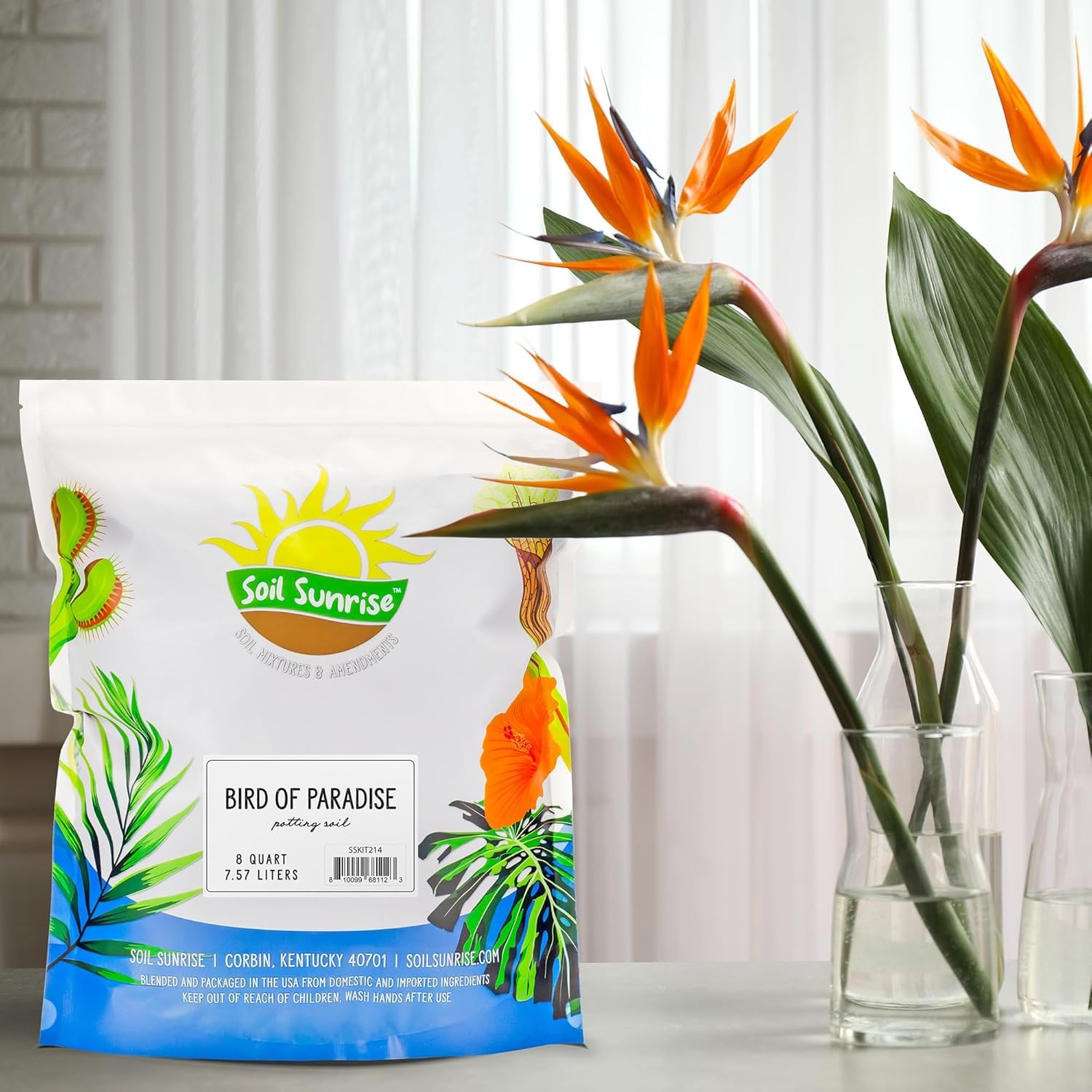 Bird of Paradise Potting Soil Mix (8 Quarts), All Natural for 8 Quarts