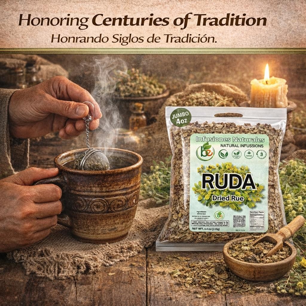 Ruda Seca Té (Rue Dried Herbs Tea) 4oz (113g) – Ruta Graveolens – 100% Natural,