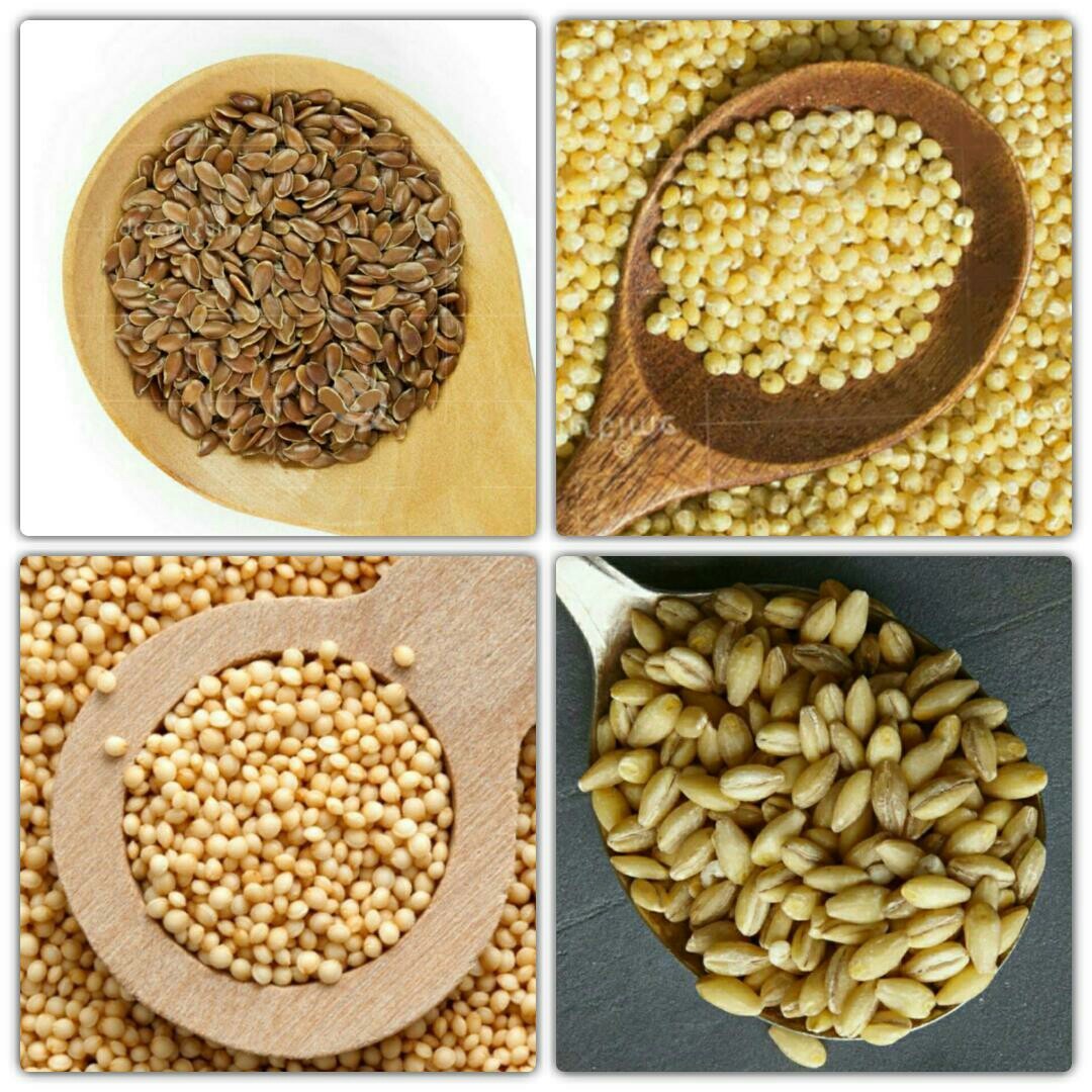 Ancient Grain Collection #2 Flax / Millet / Amaranth / Farro Seeds Grow Your Own