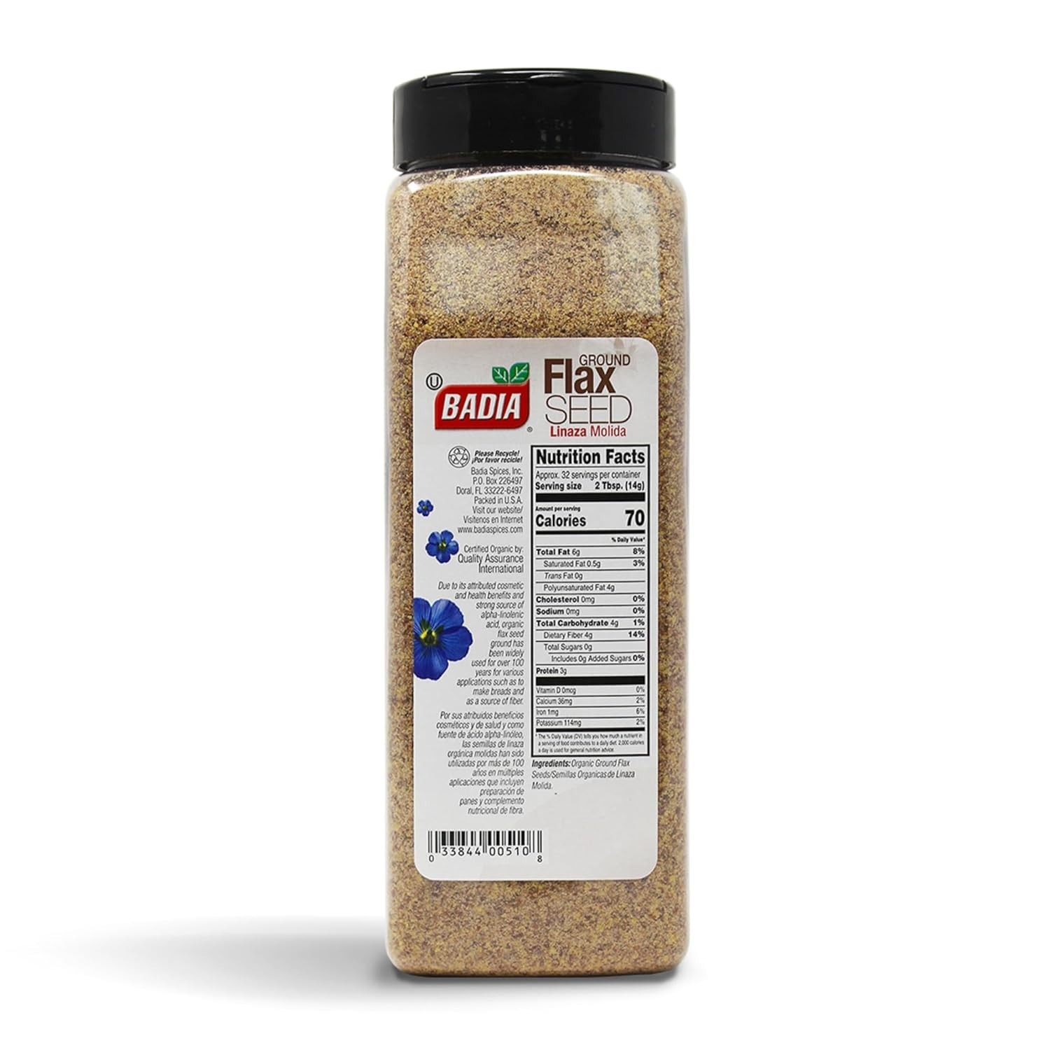 Organic Ground Flax Seed, 16 oz – Nutrient-Rich Superfood for Cooking & Baking