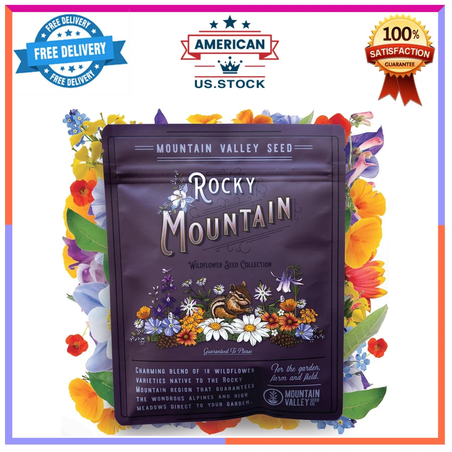 Mountain Valley Seed Co Wildflower Mix 2 Oz 19 Varieties Bee Friendly Pollinator