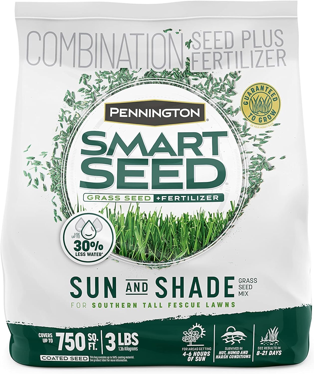 Mezcla De Semillas De Pasto Festuca Alto Smart Seed Sun And Shade Para Cespe…